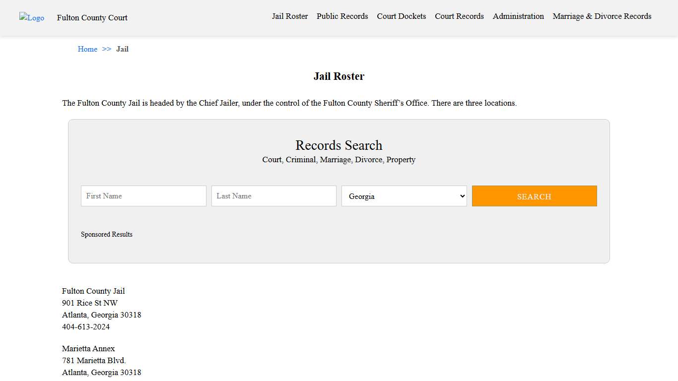 Jail Roster Fulton County GA Court