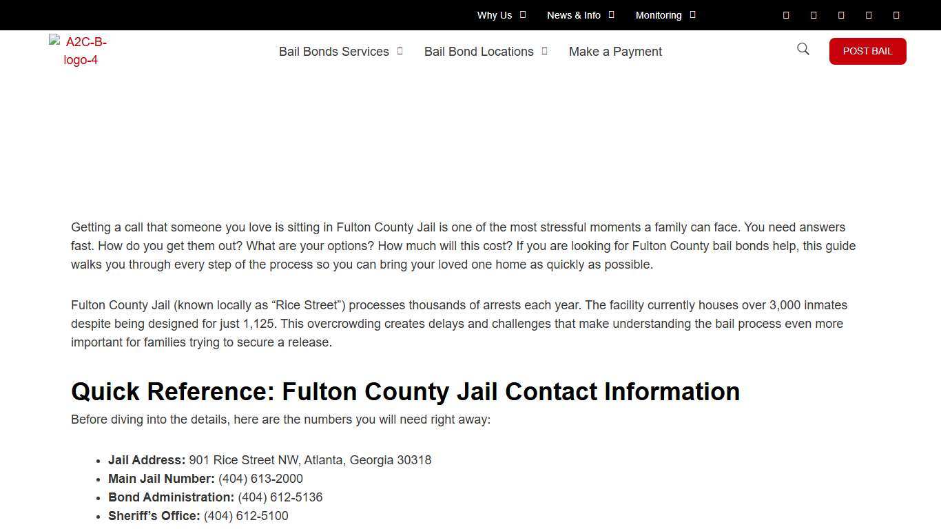 Fulton County Jail: The Complete Guide to Posting Bail in Fulton County [2026] - A 2nd Chance Bail Bonds